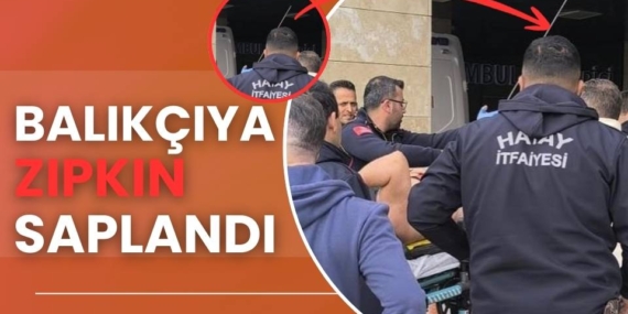 Arızalanan zıpkın balıkçıya saplandı