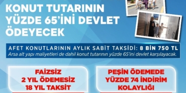 deprem konutu ödeme